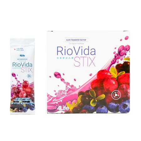 4Life Transfer Factor Riovida Stix milteliai gėrimui su uogų mišiniu