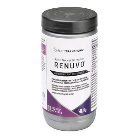 4Life Transfer Factor Renuvo maisto papildas su adaptogenais ir perdavimo faktorių formule