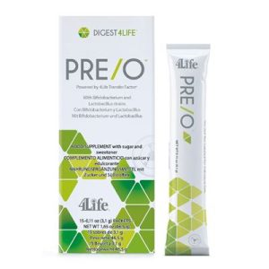 4Life PRE/O maisto papildas su probiotikais ir oligosacharidais, mikrokapsuliuota formulė su 4Life Tri-Factor™ iš priešpienio ir kiaušinių trynių
